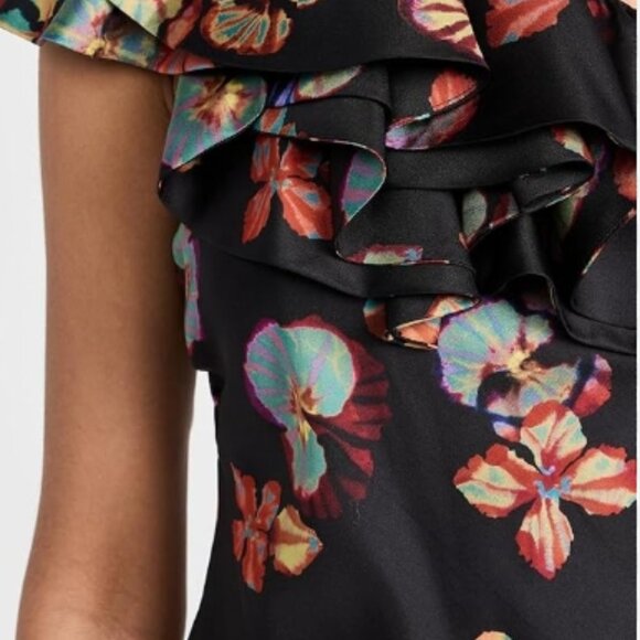 NWOT ULLA JOHNSON Silk Candace Mini Dress in Lune XL $790 - Picture 7 of 10